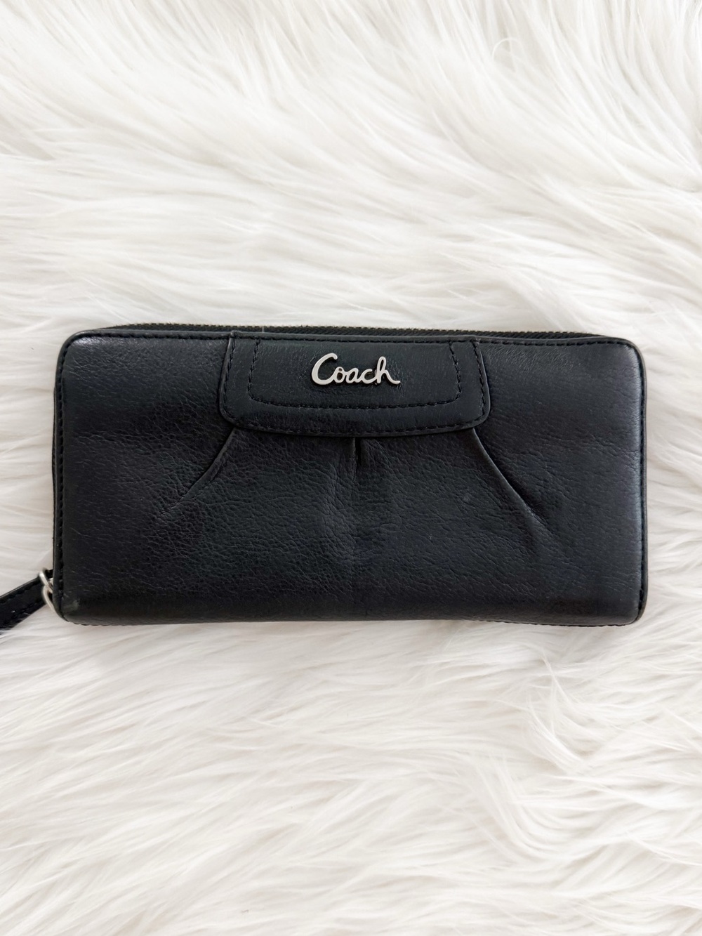 Coach Zip Around Leather Wallet